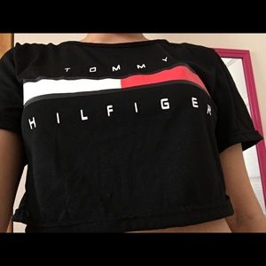 Tommy Hilfiger black crop top